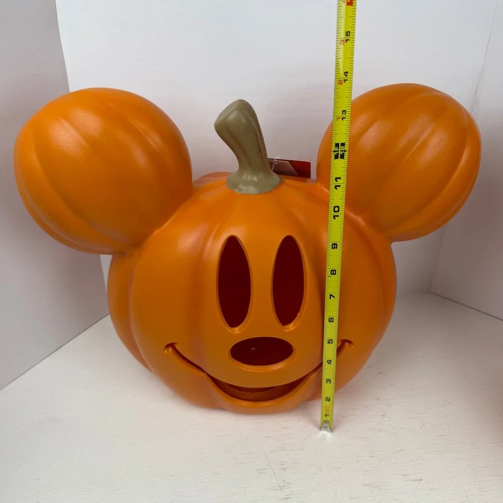 Disney Mickey Minnie Mouse Light Up Pumpkin Halloween Decor Set Orange - Picture 4 of 16